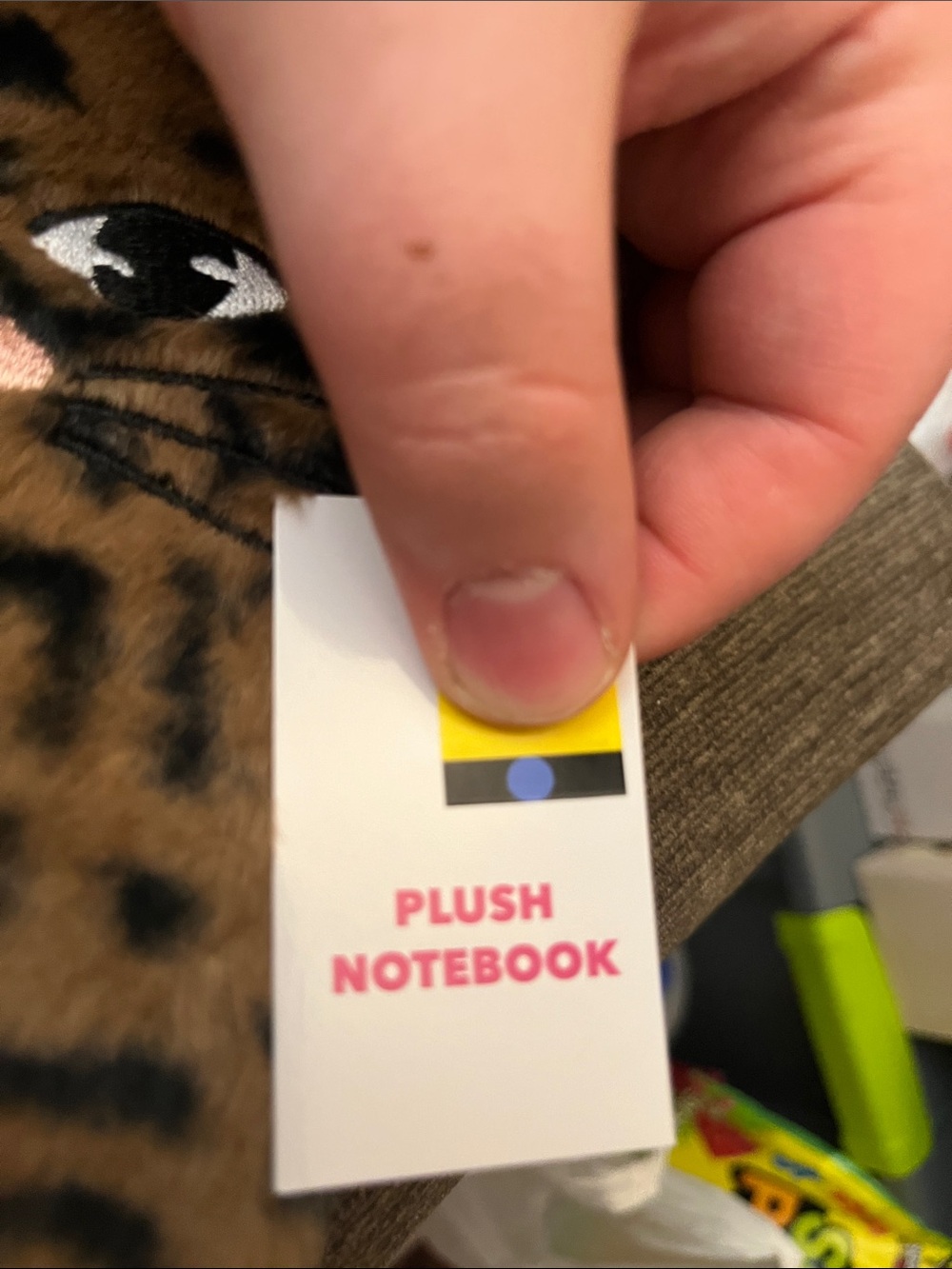 Plush Leopard-Print Cat Notebook - Picture 2 of 2